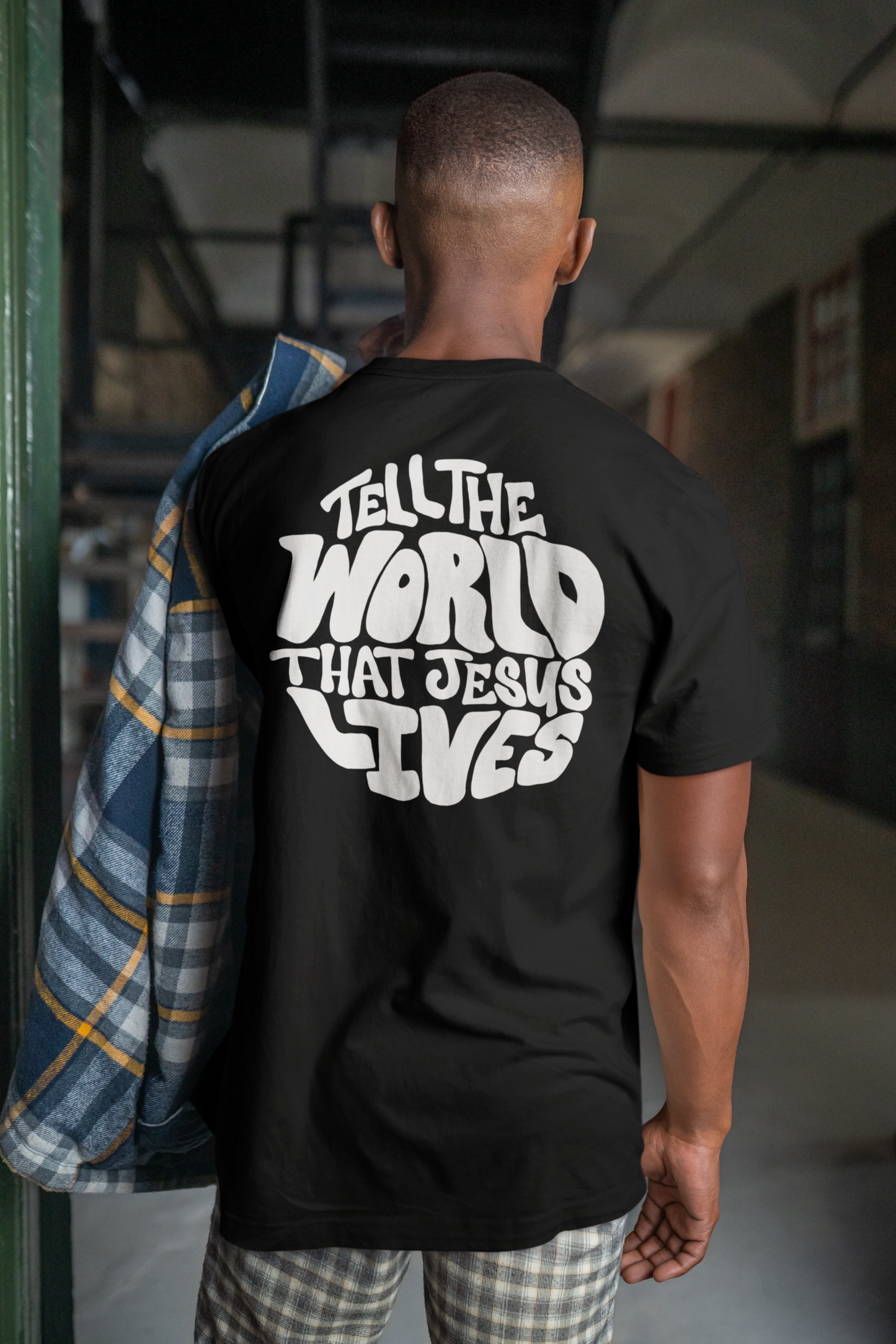 Tell the World WHITE FONT - Unisex Pocket T-shirt