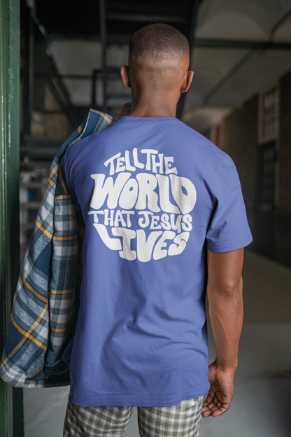 Tell the World WHITE FONT - Unisex Pocket T-shirt