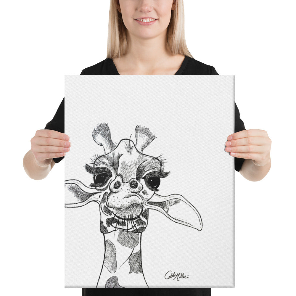 Herbert the Giraffe - Canvas