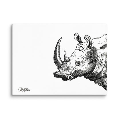 Fred the Rhino - Canvas