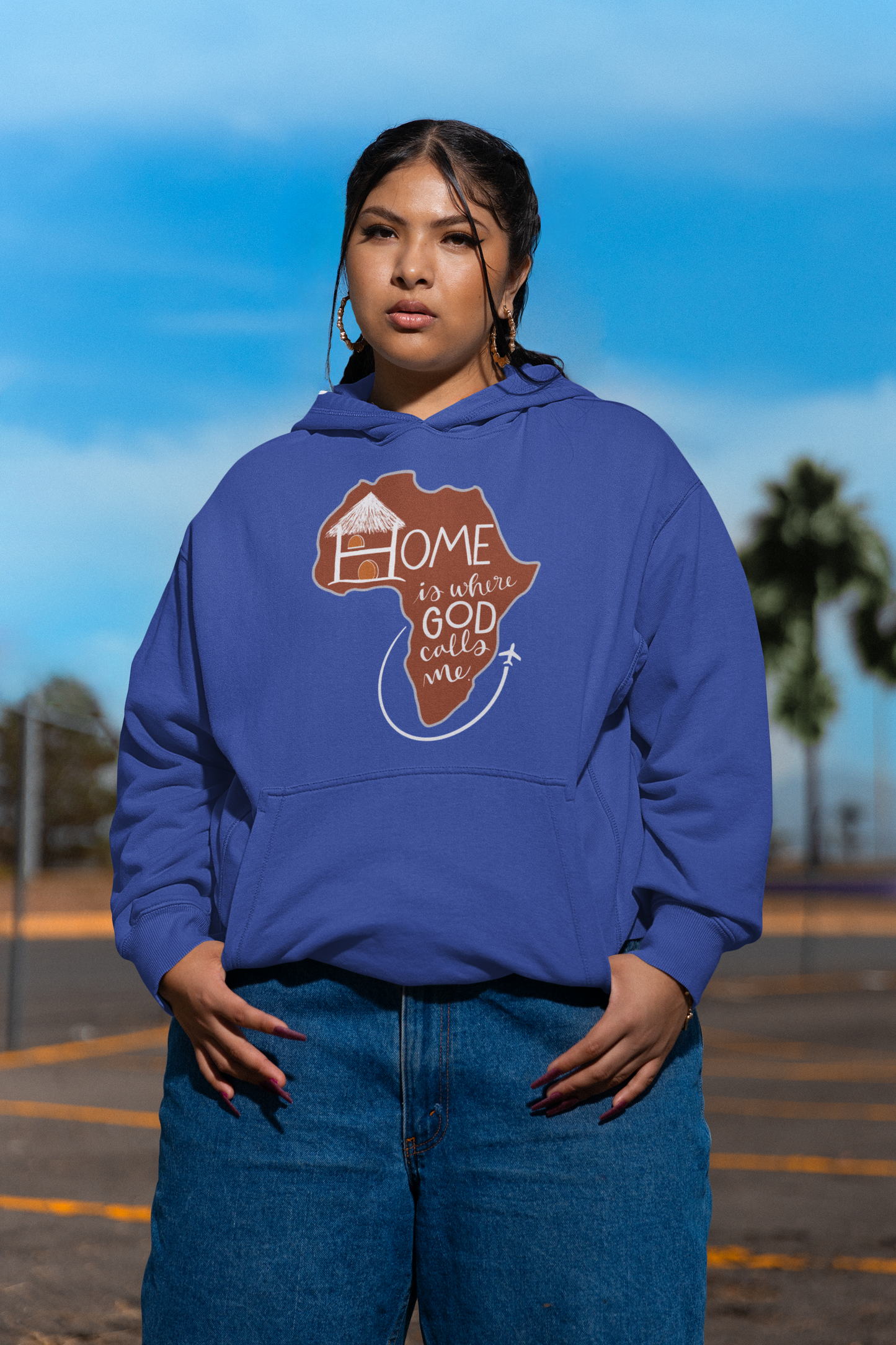 Home is Where God Calls Me - Unisex Oversized Hoodie