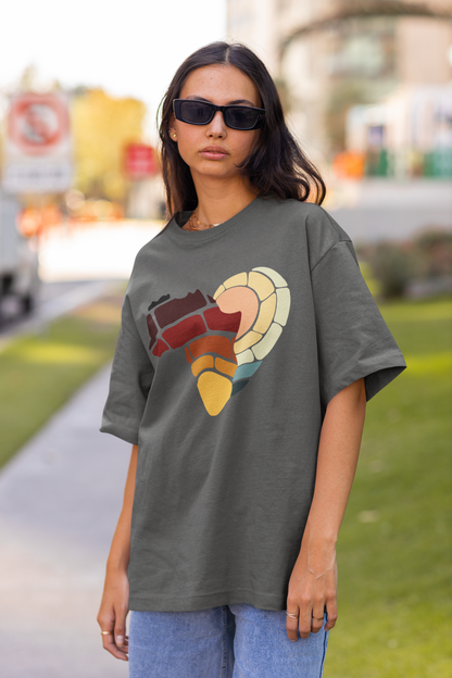 African Sun - Oversized Faded T-Shirt